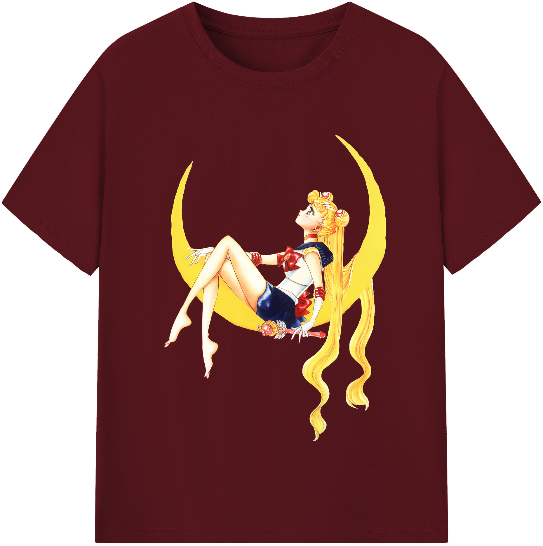 （画像用） 美少女戦士セーラームーン 月野 うさぎ つきの うさぎ Sailor Moon Tsukino Usagi 綿100％半袖Tシャツ（フロントプリント）